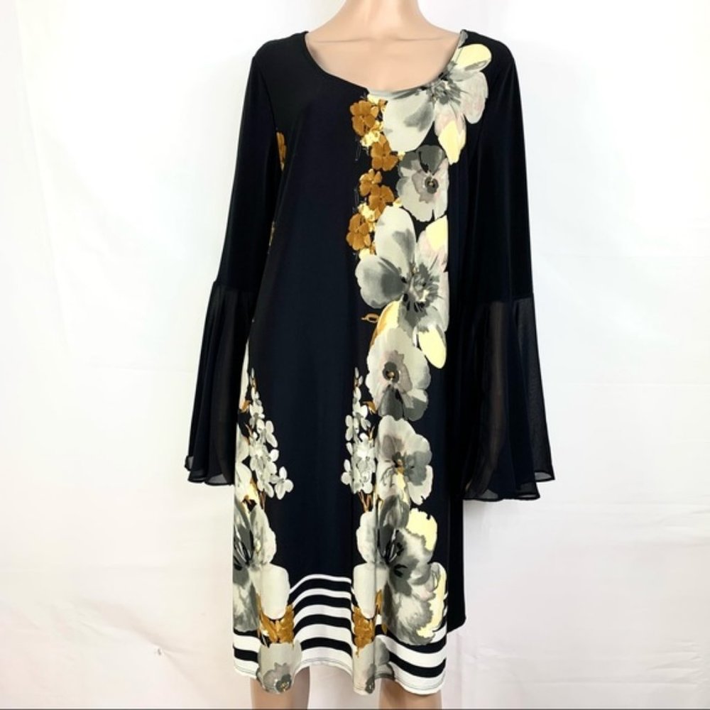 MSK women’s Dresses Florals Knees black Xl